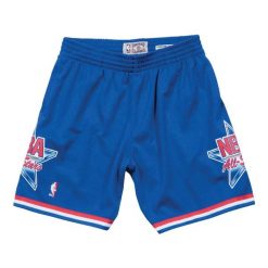 Szorty NBA All Star Swingman. Niebieskie szorty męskie Mitchell & Ness, l, z dzianiny, do koszykówki. Za 479.00 zł.