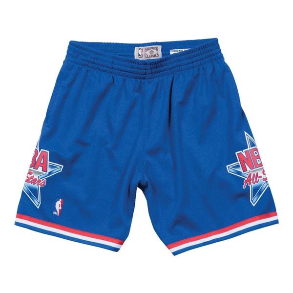 Szorty NBA All Star Swingman. Niebieskie szorty męskie Mitchell & Ness, l, z dzianiny, do koszykówki. Za 442.00 zł.