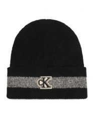 Calvin Klein Czapka LV04F8100G Czarny. Czarne czapki zimowe damskie CALVIN KLEIN, z poliesteru. Za 209.99 zł.