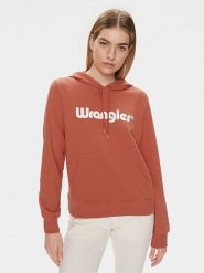 Wrangler Bluza w kolorze pomarańczowym rozmiar: L. Pomarańczowe bluzy z kapturem damskie Wrangler, l. Za 118.56 zł.