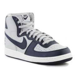 Buty Nike Terminator High FB1832-001 białe. Białe buty sportowe na co dzień męskie z gumy, bez zapięcia, do koszykówki. Za 834.10 zł.