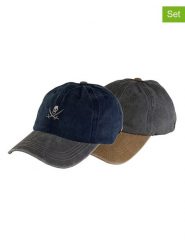 The Time of Bocha Czapki (2 szt.) w kolorze szarym i granatowym rozmiar: onesize. Niebieskie czapki męskie The Time of Bocha, bez wzorów, z bawełny, sportowe. Za 86.99 zł.
