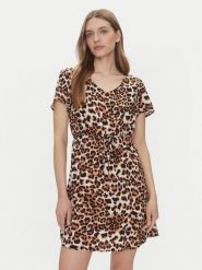 Vero Moda Sukienka codzienna Easy Joy 10307990 Brązowy Regular Fit. Brązowe sukienki damskie Vero Moda, na co dzień, m, bez wzorów, z wiskozy, bez kołnierzyka, bez ramiączek, proste. Za 109.99 zł.