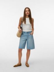 Vero Moda Top w kolorze białym rozmiar: L. Białe topy damskie Vero Moda, l, bez wzorów, bez kołnierzyka. Za 65.54 zł.