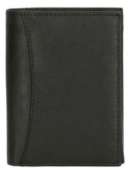 HIDE & STITCHES Skórzany portfel w kolorze czarnym - 9 x 12 x 2 cm rozmiar: onesize. Czarne portfele męskie HIDE & STITCHES, bez wzorów, z materiału. Za 34.99 zł.