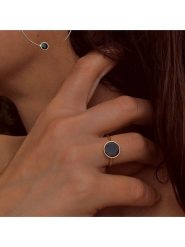 OR Carats Złoty pierścionek z kamieniem szlachetnym rozmiar: 58. Żółte pierścionki damskie OR Carats, z onyksem, złote. Za 1,043.99 zł.