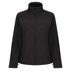 Damski Softshell Uproar. Czarne kurtki softshell damskie Regatta, xl, bez wzorów, z elastanu, bez kaptura. Za 150.99 zł.