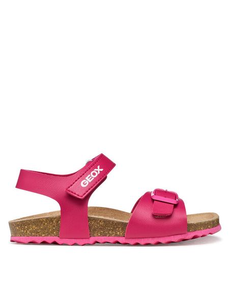 Geox Sandały J Adriel Girl J028MC 000BC C8321 S Różowy. Czerwone sandały dziewczęce Geox, ze skóry, bez zapięcia. Za 209.99 zł.