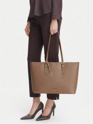 Nine West Torebka EO-QUIET ELEGANCE-LDA9895 Beżowy ciemny. Brązowe torebki klasyczne damskie Nine West, bez wzorów, bez dodatków. Za 449.99 zł.