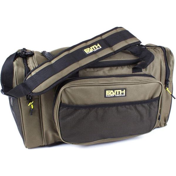 Faith Utility Bag - Torba karpiowa zielona. Zielone torby męskie na ramię FAITH CARP TACKLE, bez wzorów, z poliesteru, na ramię, duże. Za 263.99 zł.