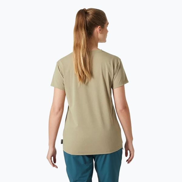 Koszulka damska Helly Hansen Skog Graphic. Brązowe bluzki damskie Helly Hansen, bez wzorów, bez kołnierzyka. Za 109.99 zł.