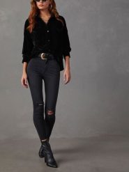 LA Angels Koszula w kolorze czarnym rozmiar: L. Czarne koszule damskie LA Angels, l, bez wzorów, bez kołnierzyka, bez ramiączek. Za 130.99 zł.