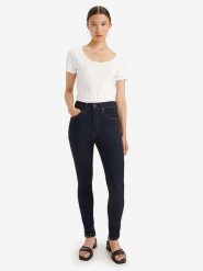 Levi's Dżinsy - Skinny fit - w kolorze granatowym rozmiar: W26/L28. Niebieskie jeansy damskie Levi's, z podwyższonym stanem. Za 171.28 zł.