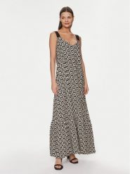 Gaudi Sukienka letnia 411BD15022 Czarny Relaxed Fit. Czarne sukienki damskie GAUDI, na lato, bez wzorów, z wiskozy, bez kołnierzyka, bez ramiączek. Za 789.99 zł.
