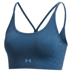Top Under Armour Seamless Cotton Low Bra Damskie. Niebieskie topy sportowe damskie Under Armour, m, bez wzorów, z bawełny, bez ramiączek. Za 243.99 zł.