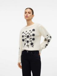 Vero Moda Sweter "Gaia" w kolorze czarnym rozmiar: XS. Czarne swetry klasyczne damskie Vero Moda, xs, bez kołnierzyka. Za 101.23 zł.
