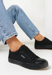 Czarne Trampki przed Kostkę Uptulle. Czarne trampki i tenisówki damskie Born2be, bez wzorów, przed kostkę. Za 44.99 zł.