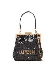 LOVE MOSCHINO Torebka JC4146PP0NKK100A Czarny. Czarne torebki klasyczne damskie Love Moschino, bez wzorów, z tworzywa sztucznego, wizytowe, bez kołnierzyka, bez ramiączek. Za 699.99 zł.