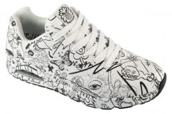 Buty sportowe Sneakersy męskie, Uno - Process Sketch. Białe buty sportowe na co dzień męskie Skechers, z materiału, bez zapięcia, trekkingowe. Za 399.99 zł.