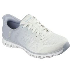 Buty Skechers Slip-ins Glide-Step - Excite 104566-GRY szare. Szare buty sportowe na co dzień damskie bez wzorów, z meshu, trekkingowe. Za 613.11 zł.