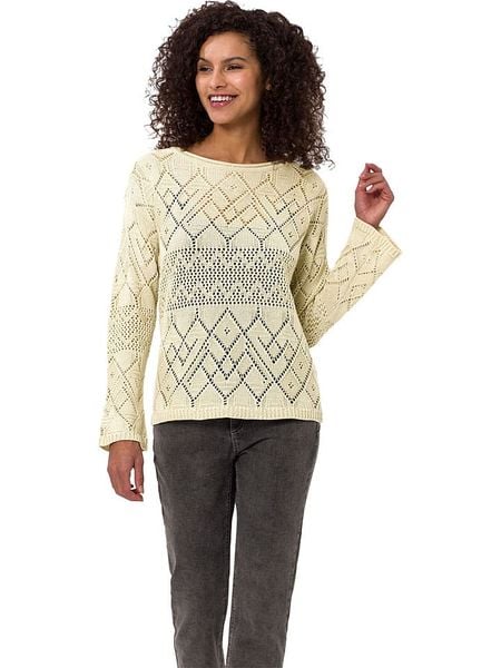 Heine Sweter w kolorze żółtym rozmiar: 42. Żółte swetry klasyczne damskie Heine, ze splotem, bez kołnierzyka. Za 82.99 zł.