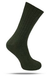 Ciepłe Wełniane Skarpetki Zimowe - Ciemna Zieleń. Zielone skarpetki męskie His Story, bez wzorów, z elastanu. Za 39.99 zł.