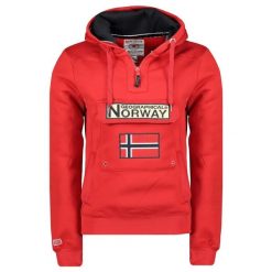 Bluza Geographical Norway GYMCLASS RED DB MEN 054 czerwony męska. Czerwone bluzy bez kaptura męskie Geographical Norway, m. Za 169.00 zł.