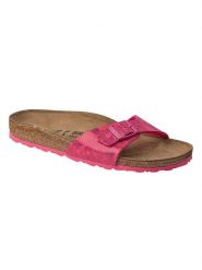 Birkenstock Klapki "Madrid" w kolorze różowym rozmiar: 38. Różowe klapki damskie Birkenstock, bez wzorów, bez obcasa. Za 204.45 zł.