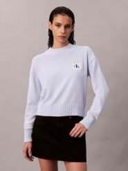 Calvin Klein Jeans Sweter z dzianiny Kobiety Bawełna niebieski, M. Niebieskie swetry klasyczne damskie Calvin Klein Jeans, m, z bawełny, bez kołnierzyka. Za 279.95 zł.