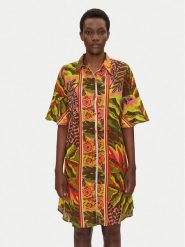 Iconique Sukienka koszulowa IC25-102 Kolorowy Relaxed Fit. Sukienki damskie Iconique, l, bez wzorów, z bawełny, bez kołnierzyka, bez ramiączek, koszulowe. Za 259.99 zł.