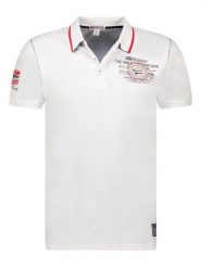 Geographical Norway Koszulka polo "Kilsvik" w kolorze białym rozmiar: M. Białe koszulki polo męskie Geographical Norway, m, bez wzorów, z bawełny, bez ramiączek. Za 96.60 zł.