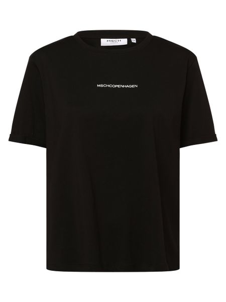 Msch Copenhagen T-shirt Kobiety Bawełna czarny, XS/S. Czarne t-shirty damskie MSCH Copenhagen, s, z aplikacjami, z bawełny, bez kołnierzyka. Za 179.95 zł.