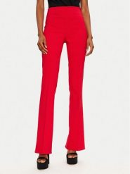 Rinascimento Spodnie materiałowe 1000769229512 Czerwony Regular Fit. Czerwone spodnie materiałowe damskie RINASCIMENTO, bez wzorów, z materiału. Za 209.99 zł.