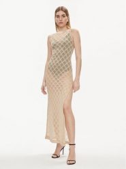 Liu Jo Sukienka letnia VA4002 J4666 Złoty Slim Fit. Żółte sukienki damskie Liu Jo, na lato, s, bez wzorów, z wiskozy, bez kołnierzyka, bez ramiączek. Za 579.99 zł.