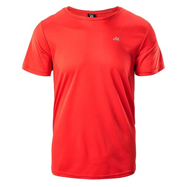 T-shirt Męski Bisic. Czerwone t-shirty męskie MARTES, l, bez wzorów, z materiału, bez kołnierzyka. Za 46.99 zł.