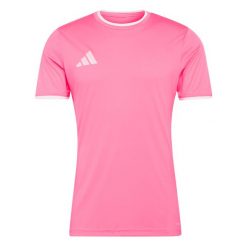 Koszulka męska adidas Entrada Jersey. Białe t-shirty sportowe męskie Adidas, m, z jersey, bez ramiączek, do piłki nożnej, climacool (adidas). Za 60.99 zł.