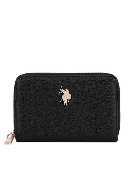 U.S. Polo Assn. Portfel BIUXT8383WVP Czarny. Czarne portfele damskie U.S. Polo Assn., bez wzorów. Za 159.99 zł.