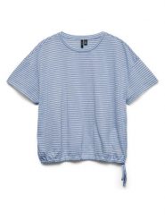 Vero Moda Koszulka w kolorze błękitnym rozmiar: XS. Niebieskie bluzki damskie Vero Moda, xs, bez wzorów, bez kołnierzyka, bez ramiączek. Za 71.89 zł.
