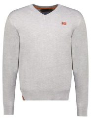Geographical Norway Sweter w kolorze szarym rozmiar: XL. Szare swetry męskie Geographical Norway, xl, bez wzorów, bez kołnierzyka. Za 87.81 zł.