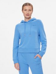 Tommy Hilfiger Bluza 1985 WW0WW40274 Niebieski Regular Fit. Niebieskie bluzy bez kaptura damskie Tommy Hilfiger, xl, z syntetyku. Za 349.99 zł.