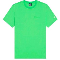 KOSZULKA T-shirt na co dzień męska CHAMPION bawełna. Zielone t-shirty męskie CHAMPION, m, bez wzorów, z bawełny, bez kołnierzyka. Za 125.00 zł.