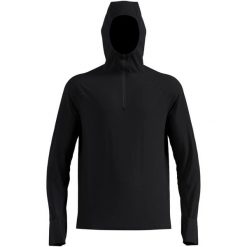Bluza z kapturem Odlo Mid layer hoody X-ALP. Czarne bluzy z kapturem damskie Odlo, l, z materiału. Za 499.99 zł.