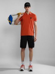 Napapijri Koszulka polo "Macas" w kolorze pomarańczowym rozmiar: S. Pomarańczowe koszulki polo męskie Napapijri, s, bez wzorów, z bawełny, bez ramiączek. Za 92.21 zł.