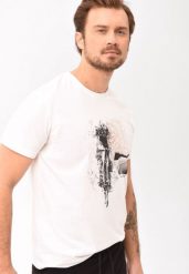 T-shirt bawełniany, Comfort Fit, T-ROADBIKE. Białe t-shirty męskie Volcano, na wiosnę, l, bez wzorów, z bawełny, bez kołnierzyka. Za 69.99 zł.