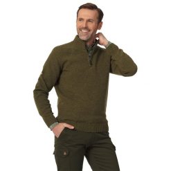 Sweter myśliwski męski Tagart Valberg 2 ciepły i miękki. Zielone swetry męskie tagart, m, bez wzorów, bez kołnierzyka. Za 389.00 zł.