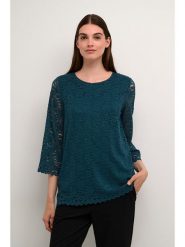 Cream Bluzka w kolorze turkusowym rozmiar: M. Niebieskie bluzki damskie Cream, m, bez wzorów, z koronki, bez kołnierzyka, bez ramiączek. Za 114.95 zł.