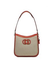 Guess Torebka HWAG95 24030 Beżowy. Brązowe listonoszki damskie Guess, z aplikacjami, z materiału, bez dodatków. Za 379.99 zł.