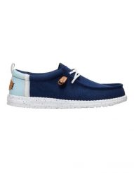 HeyDude Męskie Mokasyny Wally Summer Linen. Niebieskie mokasyny męskie Hey dude, z materiału. Za 329.00 zł.