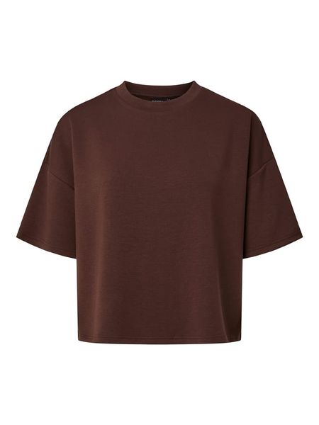 Pieces Koszulka w kolorze brązowym rozmiar: XS. Brązowe bluzki damskie Pieces, s, bez wzorów, z wiskozy, klasyczne, bez kołnierzyka, bez ramiączek. Za 47.95 zł.