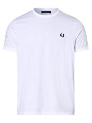 Fred Perry T-shirt Mężczyźni Bawełna biały, L. Białe t-shirty męskie Fred Perry, l, bez wzorów, z bawełny, bez kołnierzyka. Za 299.95 zł.